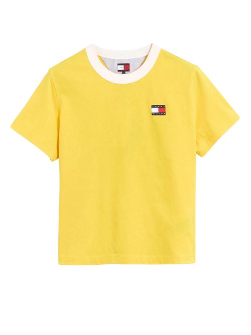 T-shirt donna gialla in cotone Tommy Hilfiger | WW0WW45598ZH1
